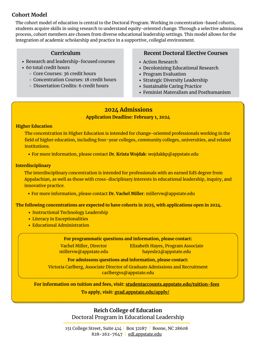 2024 Admissions Flyer Doctoral Program in Educational Leadership