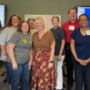 Pictured (left to right): Diane Dickerson, Tonya Moore, Penny WIllard, Debby Douglas, Kris Everhart, Dr. Star Brown, Lisa Hayworth, Logan McGuire, Barbara Ross, Jordan Perry