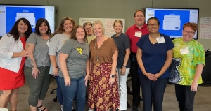 Pictured (left to right): Diane Dickerson, Tonya Moore, Penny WIllard, Debby Douglas, Kris Everhart, Dr. Star Brown, Lisa Hayworth, Logan McGuire, Barbara Ross, Jordan Perry