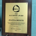 Ray Moore Award plaque